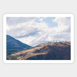 Golden Desert Hills and Blue Sky - Okanagan Valley Sticker